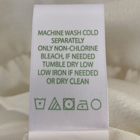 Lilly Pulitzer Blakelynn Cream Satin Peplum Puff Sleeve Top NWT Size 12/Large - Picture 7 of 8